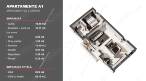 Apartament Nou 2 Camere 2 Bai | Parcul Terra- Dumbravita - imagine 3