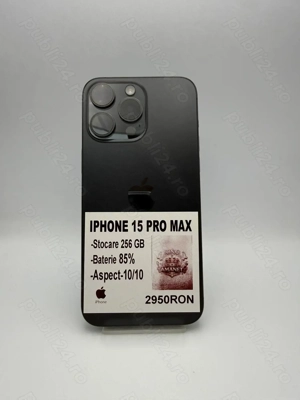 Iphone 15 PRO MAX 256 GB 85% baterie
