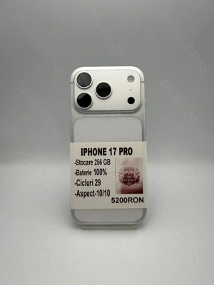Iphone 17 PRO 256 GB 100% Baterie