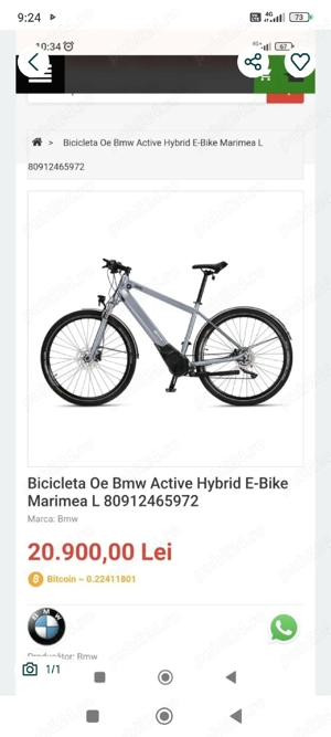 Vand 2 biciclete electrice de la BMW si Specialized Vado 4
