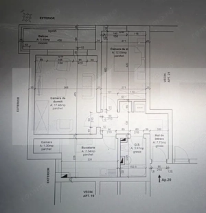 Apartament spatios cu 2 camere - imagine 17