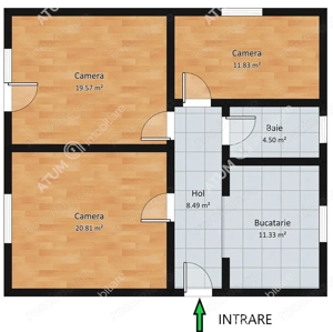 Apartament cu 3 camere si gradina proprie in Vasile Aaron din Sibiu - imagine 5