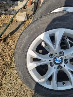 4 cauciucuri de vara 235 55 17 cu jante de aliaj 5x120 de Bmw - imagine 2
