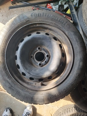 4 cauciucuri de vara 165 65 14 cu jante de tabla 4x100  - imagine 4