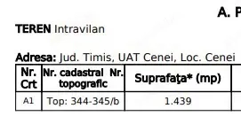 Proprietar, vand teren intravilan in comuna Cenei, Timis, str.Mesteacanului - imagine 2