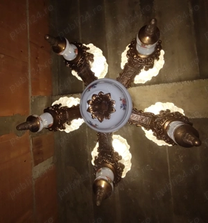 Candelabru Lustra 5 becuri Ceramica Antic 