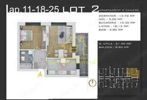 Apartament 2 Camere | Titan-Pallady | 61mp cu Balcon Generos - imagine 5