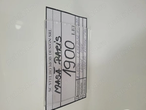 Masa lemn masiv model Paris , extensibilea ,  cu 6 scaune tapitate marca Euro 