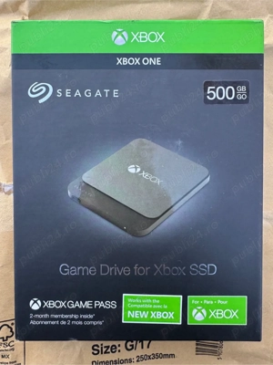 NOU SSD Extern Seagate 500GB Sigilat + garantie 3 ANI eMAG (2029)
