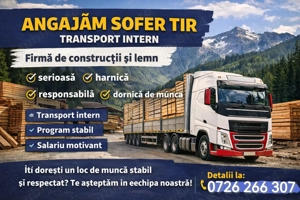Angajam Sofer TIR cu Experienta