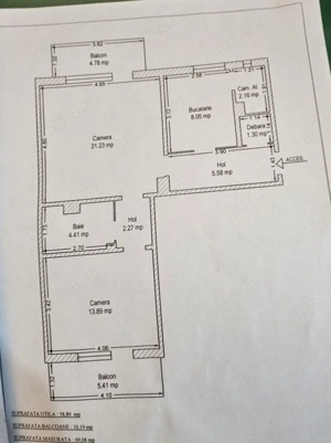 Etaj 1, Decomandat, 59MPU reali + 2 balcoane, mobilat si utilat  - imagine 14