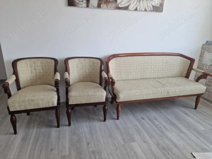 Set mobilier Bidermeier 2 fotolii și o canapea 
