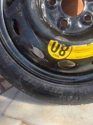 Rezerva slim 5x100, 125 70 14 Vw, Skoda, Seat, Chrysler  - imagine 2