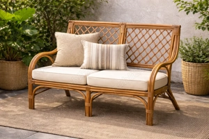 Canapea de ratan eleganta si solida; Canapea exterior gradina terasa