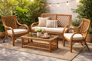 2 buc Fotoliu elegant solid din ratan; Fotoliu terasa gradina exterior - imagine 2