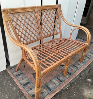 Canapea de ratan eleganta si solida; Canapea exterior gradina terasa - imagine 4