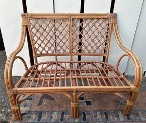 Canapea de ratan eleganta si solida; Canapea exterior gradina terasa - imagine 3