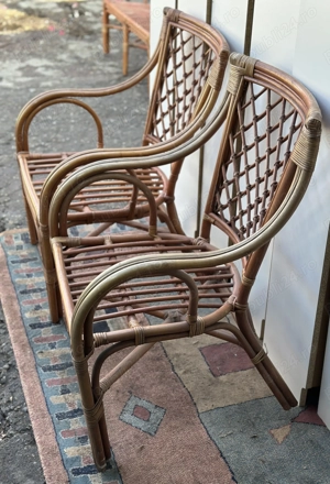 2 buc Fotoliu elegant solid din ratan; Fotoliu terasa gradina exterior - imagine 5