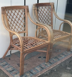 2 buc Fotoliu elegant solid din ratan; Fotoliu terasa gradina exterior - imagine 4