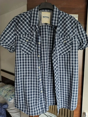 Camasa Bershka Short Sleeve Pearl Snap Western Rodeo Cowboy Size L