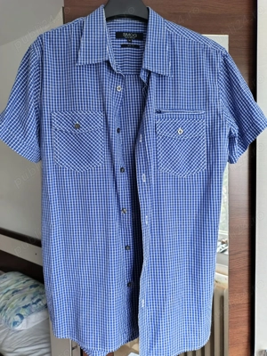 Camasa maneca scurta SMOG Short Sleeve Pearl Snap Western Shirt, Slim Fit, Size M