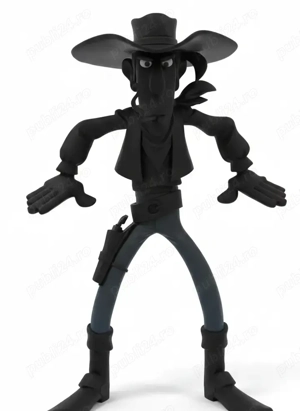 Figurină Lucky Luke Premium   Carbon Composite Edition