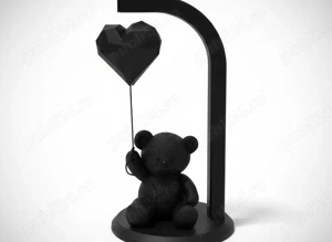 Ursuleț Decorativ Cu Inimă Levitantă   Ediție Premium Carbon Composite