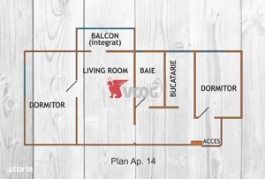 Apartament  3 camere-Zona Girocului -etaj 3 - imagine 13