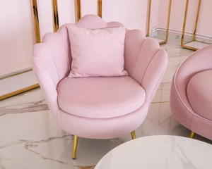 Set Canapea cu 2 fotolii Roz | Elegant si Rafinat pentru spatii de lux - imagine 2