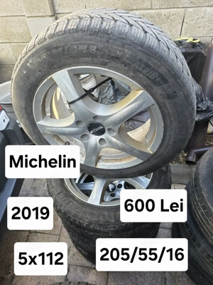 Set 4 jante aliaj 5x112 echipate cu anvelope MS 205/55/16 - imagine 2