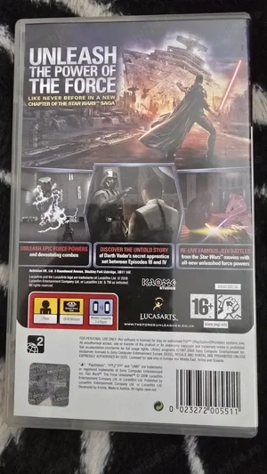 Joc video Star Wars: The Force Unleashed pentru consola portabilă PlayStation Portable (PSP).