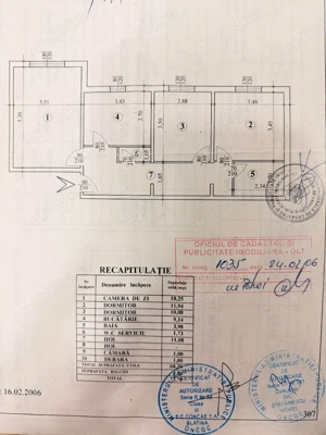 Apartament 3 camere SU=68mp decomandat