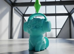 Figurină Pisică Gamer Sims   Ediție Specială Carbon Composite