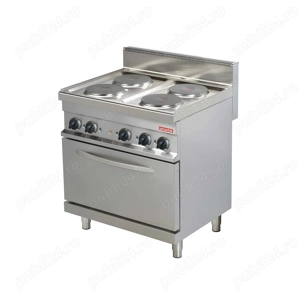 Masina de gatit electrica, cu 4 plite, putere 4x2,6kW, INOX