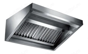 Hota profesionala de perete din inox, cu 6 filtre, putere aspiranta 2600mc h, cu motor