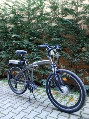 Bicicleta electrica roti 26" pliabila frane disc fata spate