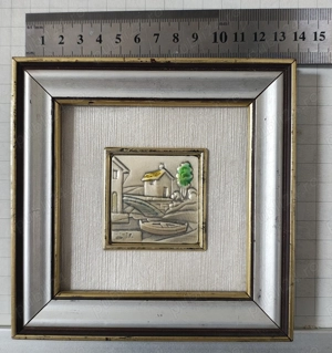 Tablou relief din argint 925 13.5x13.5 cm