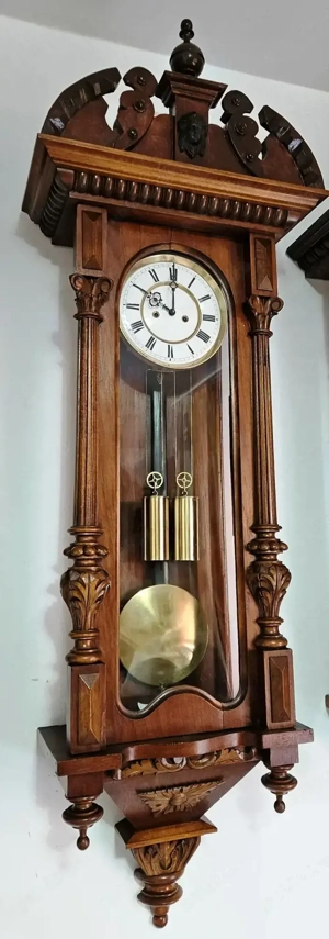 Ceas de perete cu pendul si 2 greutati 