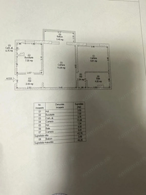 2 camere | etaj intermediar | mobilat si utilat | zona excelenta | - imagine 12