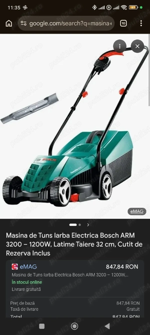 masina de tuns iarba Bosch 