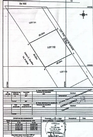 Teren de vanzare strada Curcubeului-Bragadiru Central