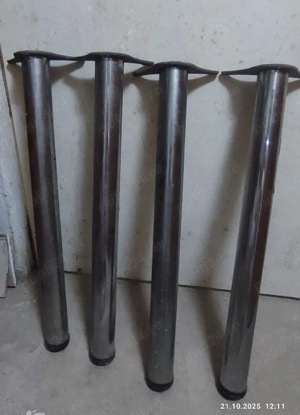 Set 4 picioare pentru masă crom lucios