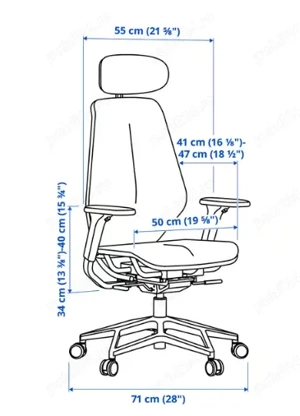 Vand scaun de birou Ikea cu plasa, stare perfecta. - imagine 3