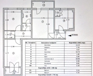 Proprietar 3 camere + boxa TRIVALE 