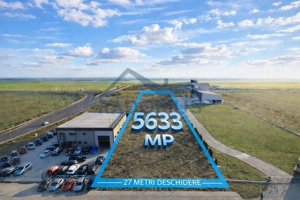 Teren industrial intravilan – 5.633 mp – deschidere 27 ml – acces DN1 - imagine 3