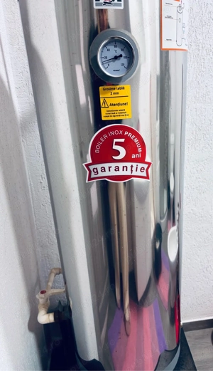 Vând boiler inox cu focar,plus vasul de expansiune