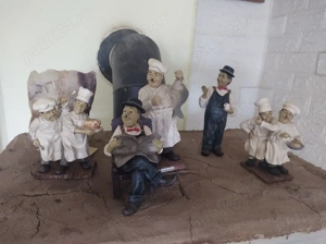 Figurine Colecția Stan și Bran   Laurel și Hardy 5 bucăți din rasina de calitate premium