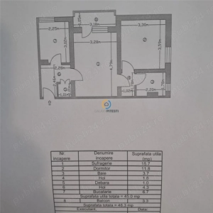Exclusiv!!! Apartament doua camere Calea Bucuresti, etaj 3, liber