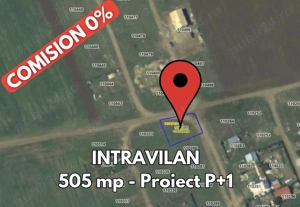 COMISION 0% - Teren 505mp Techirghiol   Proiect Casa P+1 - Deschidere 2 Strazi