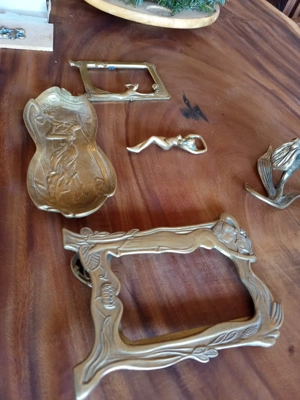 set Art Nouveau sec XIX-lea bronz  - imagine 2